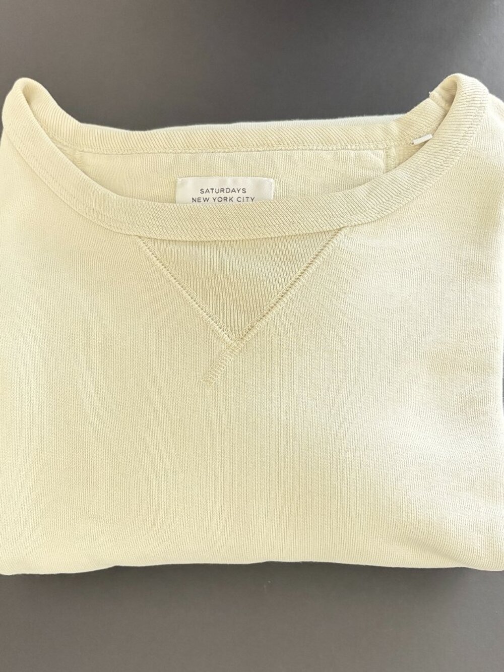 Saturdays New York City Short Sleeve Sweatshirt M Pale Pastel Green